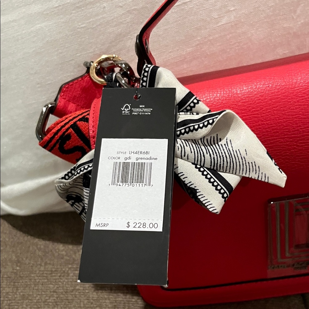 Karl Lagerfeld Vibrant Red Crossbody Bag - Picture 4 of 6